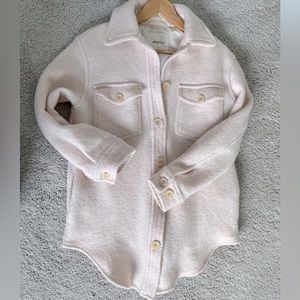 Pale pink Wilfred Free Ganna shirt jacket - Size Small